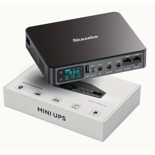 Портативний міні UPS Skazeke 18000mAh з регульованою напругою (6 виходів) та вбудованим блоком живленням - ADR2p