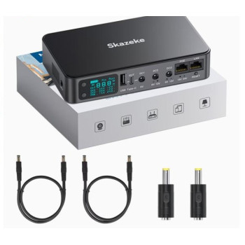 Skazeke Mini UPS DR2p 18000 мА·год з регульованою напругою 5V 9V 12V 15V 24V, адаптер живлення 12V в подарунок