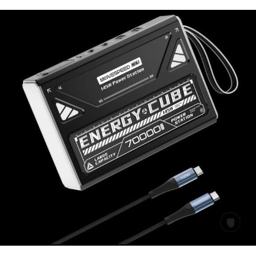 Портативний зовнішній акумулятор MOVESPEED Z70Pro 70000mAh Power Bank із швидкою зарядкою PD 100W для ноутбуків, смартфонів та гаджетів (2×USB-C, 2×USB-A) - YSPBZ70ProMax