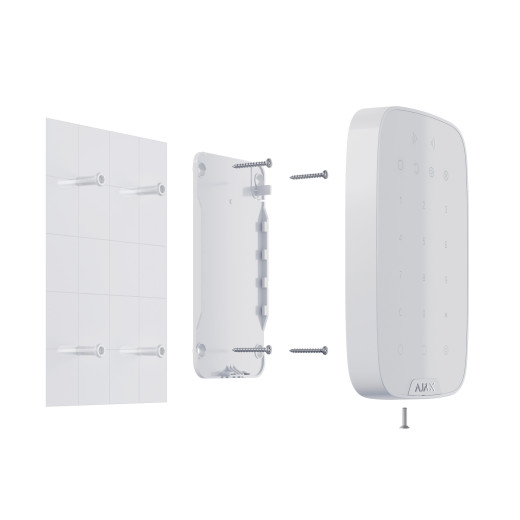 Бездротова сенсорна клавіатура Ajax KeyPad Plus біла - 000023070