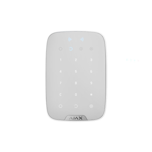 Бездротова сенсорна клавіатура Ajax KeyPad Plus біла - 000023070
