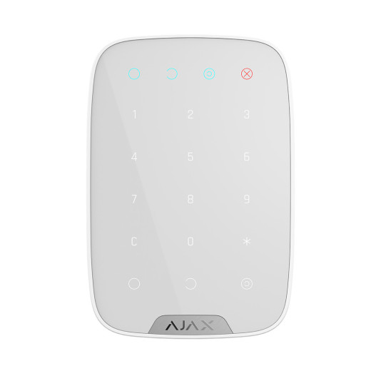 Бездротова сенсорна клавіатура Ajax KeyPad біла - 000005652