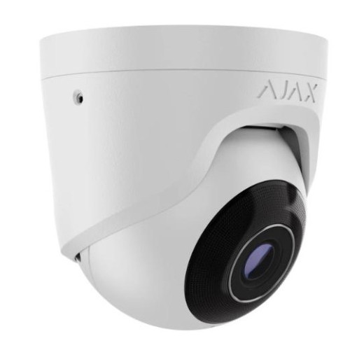 Ajax TurretCam (5 Mp/2.8 mm) White, дротова IP-камера 5 Мп з PoE, мікрофоном та кольоровим нічним баченням - 000039304