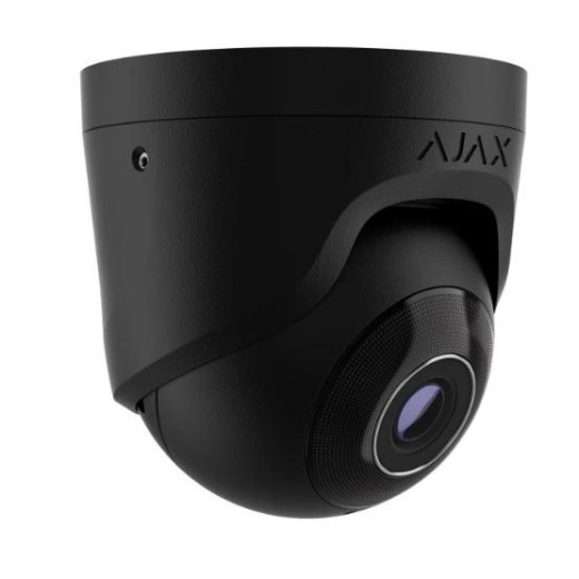 Ajax TurretCam (5 Mp/2.8 mm) Black, дротова IP-камера 5 Мп з PoE, мікрофоном та кольоровим нічним баченням - 000039305