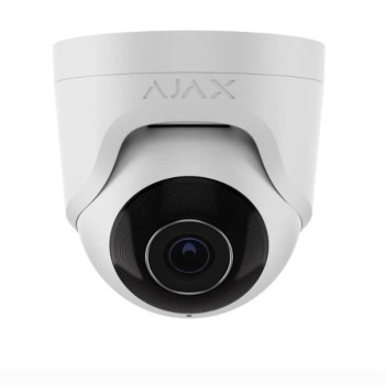 Ajax TurretCam (5 Mp/4 mm) White, дротова IP-камера 5 Мп з PoE, мікрофоном та AI-аналітикою
