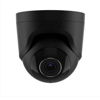 Ajax TurretCam (5 Mp/4 mm) Black, дротова IP-камера 5 Мп з PoE, мікрофоном та AI-аналітикою