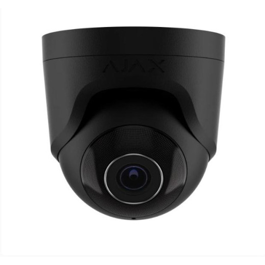 Ajax TurretCam (5 Mp/4 mm) Black, дротова IP-камера 5 Мп з PoE, мікрофоном та AI-аналітикою - 000039311