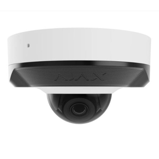 Ajax DomeCam Mini (5 Mp/2,8 mm) White, дротова IP-камера 5 Мп з PoE, мікрофоном та AI-аналітикою - 000039319
