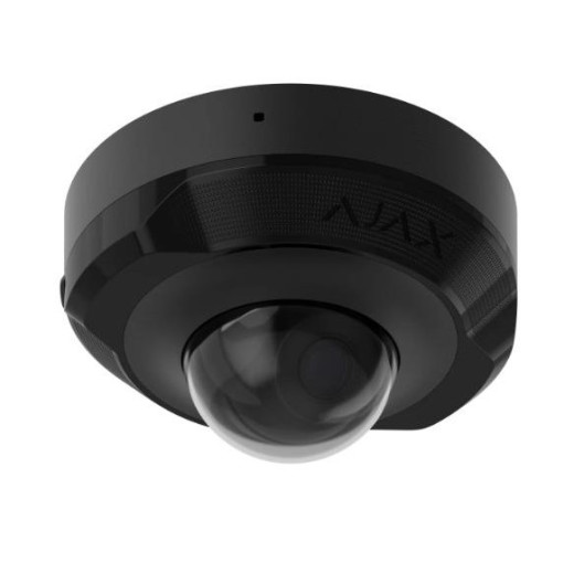 Ajax DomeCam Mini (5 Mp/2.8 mm) Black, дротова IP-камера 5 Мп з PoE, мікрофоном та широким кутом огляду - 000039320