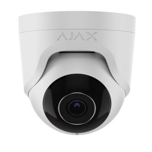 Ajax TurretCam (8 Mp/2.8 mm) White, дротова IP-камера 8 Мп з PoE, мікрофоном та широким кутом огляду - 000039323