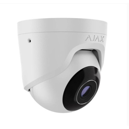 Ajax TurretCam (8 Mp/2.8 mm) White, дротова IP-камера 8 Мп з PoE, мікрофоном та широким кутом огляду - 000039323