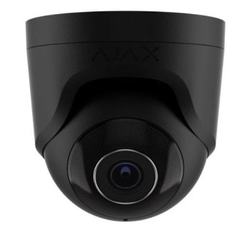 Ajax TurretCam (8 Мп/2.8 мм) Black, дротова IP-камера відеоспостереження, AI, PoE, MicroSD