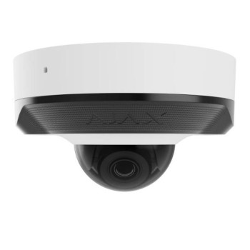Ajax DomeCam Mini (8 Mp/2.8 mm) White, дротова IP-камера 8 Мп з PoE, мікрофоном та AI-аналітикою