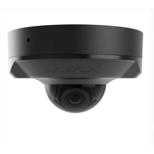 Ajax DomeCam Mini (8 Mp/2,8 mm) Black, дротова IP-камера 8 Мп з PoE, мікрофоном та AI-аналітикою - 000039328
