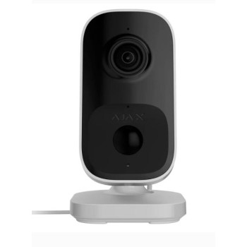 Ajax IndoorCam White, Wi-Fi IP-камера з ІЧ датчиком руху, мікрофоном та вбудованою AI-аналітикою
