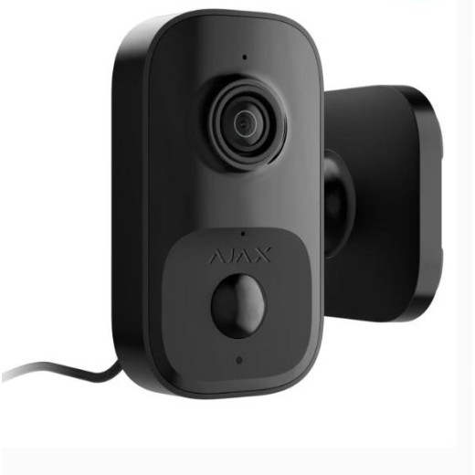 Ajax IndoorCam Black, Wi-Fi камера відеоспостереження 4 Мп з ІЧ-датчиком руху, мікрофоном та AI-аналітикою - 000053543