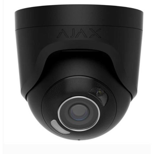 Ajax TurretCam HL (5 Mp/4 mm) Black, дротова IP-камера 5 Мп з PoE, мікрофоном та AI-аналітикою - 000059517