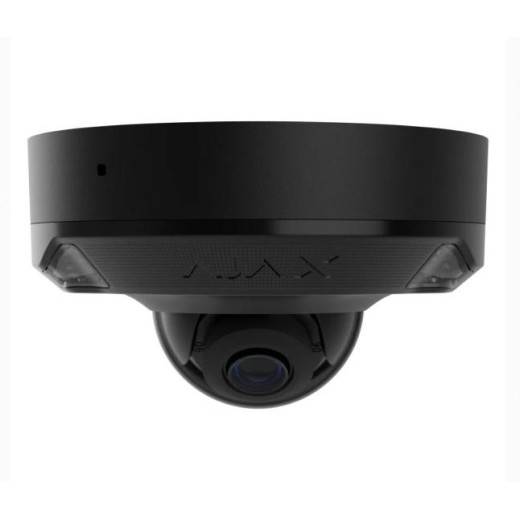 Ajax DomeCam Mini HL (5 Mp/2.8 mm) Black, дротова IP-камера 5 Мп з PoE, мікрофоном та AI-аналітикою - 000059523