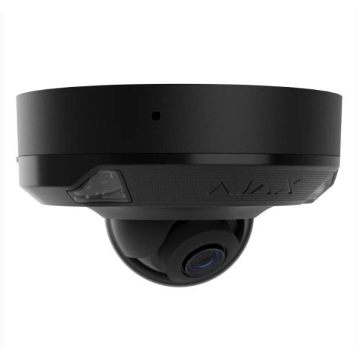 Ajax DomeCam Mini HL (5 Mp/2.8 mm) Black, дротова IP-камера 5 Мп з PoE, мікрофоном та AI-аналітикою - 000059523