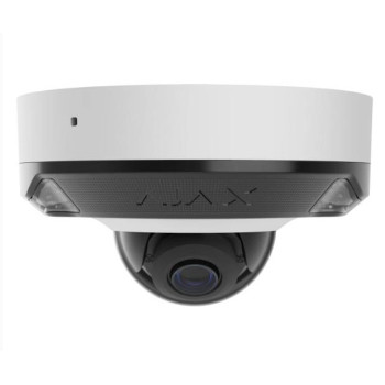 Ajax DomeCam Mini HL (5 Mp/4 mm) White, дротова IP-камера 5 Мп з PoE, мікрофоном та AI-аналітикою