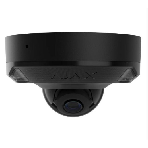 Ajax DomeCam Mini HL (8 Mp/2.8 mm) Black, дротова IP-камера 8 Мп з PoE, мікрофоном та AI-аналітикою - 000059527