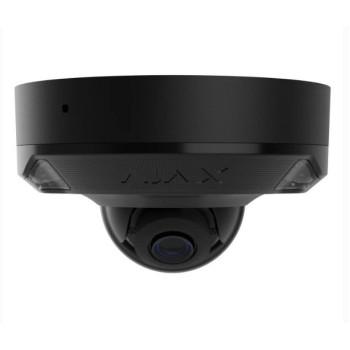 Ajax DomeCam Mini HL (8 Mp/4 mm) Black, дротова IP-камера 8 Мп з PoE, мікрофоном та AI-аналітикою