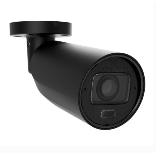 Ajax BulletCam HLVF (8 Mp) Black, дротова IP-камера 8 Мп з моторизованим об'єктивом, PoE, мікрофоном та AI-аналітикою - 000063789