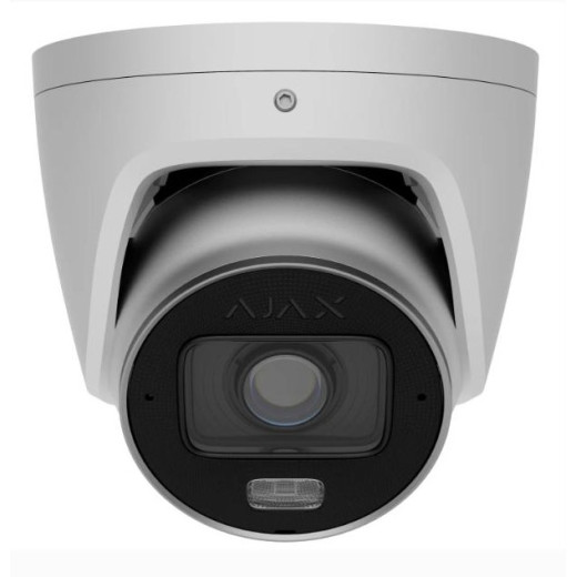 Ajax TurretCam HLVF (5 Mp) White, дротова IP-камера 5 Мп з моторизованим об'єктивом, PoE та кольоровим нічним баченням - 000063794