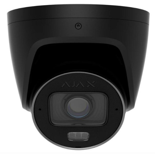 Ajax TurretCam HLVF (5 Mp) Black, дротова IP-камера 5 Мп з моторизованим об'єктивом, PoE та кольоровим нічним баченням - 000063795