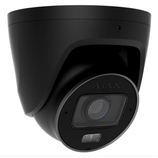 Ajax TurretCam HLVF (8 Mp) Black, дротова IP-камера 8 Мп з моторизованим об'єктивом, PoE та кольоровим нічним баченням - 000063797