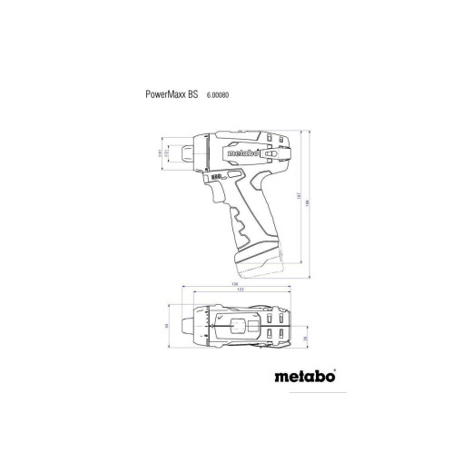 Акумуляторний дриль-шурупокрут Metabo PowerMaxx BS Basic - 600984000