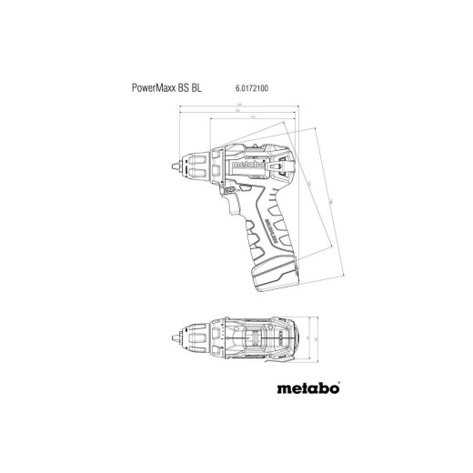 Акумуляторний дриль-шурупокрут Metabo PowerMaxx BS BL - 601721500