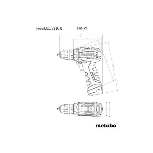 Акумуляторний дриль-шурупокрут Metabo PowerMaxx BS BL Q - 601749500