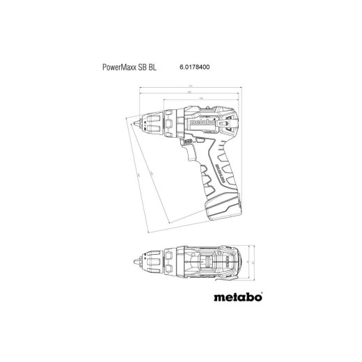 Акумуляторний ударний дриль-шурупокрут Metabo PowerMaxx SB BL - 601784500