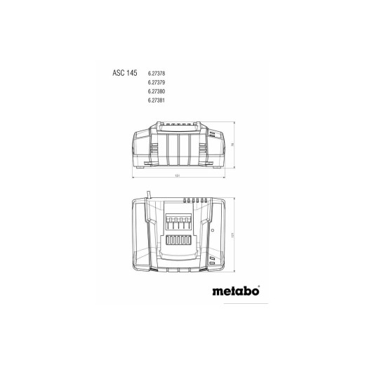 Зарядний пристрій Metabo ASC 145 12–36 В - 627378000