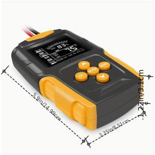 FBT-200, тестер акумулятора для автомобілів 12V та 24V, з LCD-дисплеєм - FBT-200