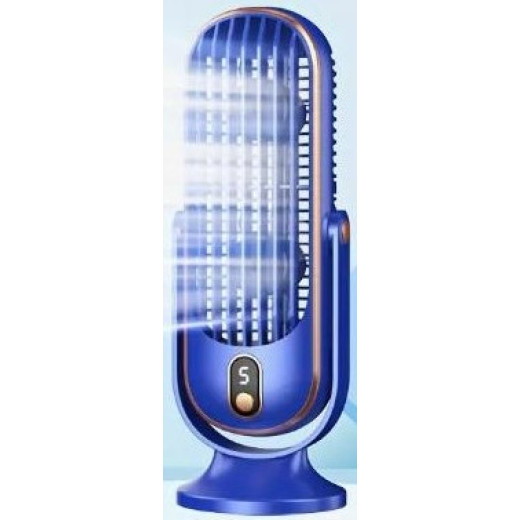 Портативний двомоторний USB-вентилятор із LED-дисплеєм, 5 швидкостей, до 5 годин роботи - QW62048