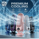 Портативний настільний акумуляторний вентилятор з цифровим дисплеєм, поворотом на 720°