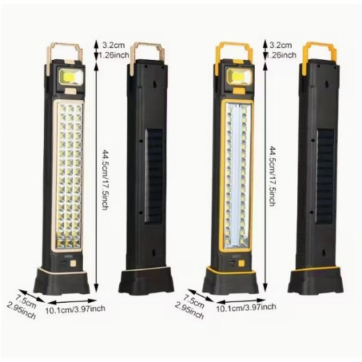 Акумуляторний робочий LED-ліхтар із сонячною панеллю, USB Type-C, 6 режимів освітлення, вбудований акумулятор - VF452