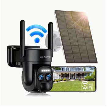 Сонячна Wi-Fi камера безпеки 1080P з прожектором, подвійним живленням і двостороннім звуком