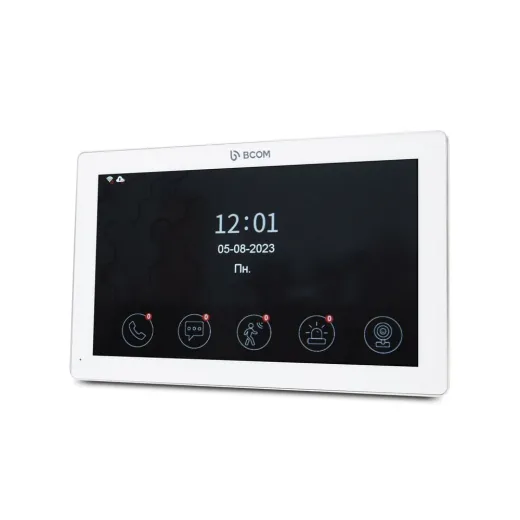 BCOM BD-1070FHD/T White, Wi-Fi відеодомофон 10", IPS дисплей, Tuya Smart, Full HD - 240549