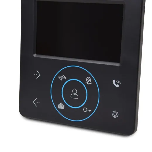 BCOM BD-480 Black, кольоровий відеодомофон 4" TFT з підключенням 2 викличних панелей - 240550