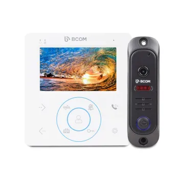Комплект відеодомофона BCOM BD-480 White Kit, TFT дисплей 4", відеопанель у комплекті