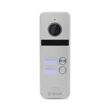 BCOM BT-402HD Silver, виклична відеопанель на 2 абоненти, HD 720p, вбудований контролер замка