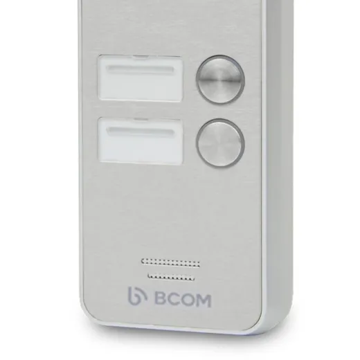 BCOM BT-402HD Silver, виклична відеопанель на 2 абоненти, HD 720p, вбудований контролер замка - 240575