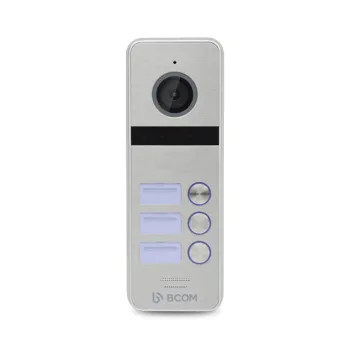 BCOM BT-403HD Silver, виклична відеопанель на 3 абоненти, HD 720p, вбудований контролер замка