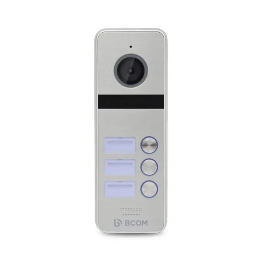 BCOM BT-403HD Silver, виклична відеопанель на 3 абоненти, HD 720p, вбудований контролер замка - 240576