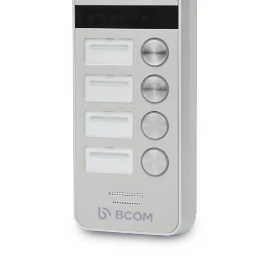 BCOM BT-404HD Silver, виклична відеопанель на 4 абоненти, HD 720p, вбудований контролер замка - 240577