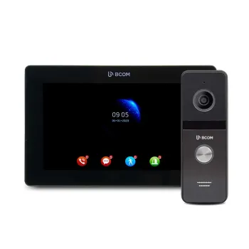 Комплект відеодомофона BCOM BD-780FHD Black Kit, IPS дисплей 7", Full HD відеопанель у комплекті