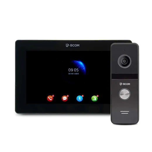 Комплект відеодомофона BCOM BD-780FHD Black Kit, IPS дисплей 7", Full HD відеопанель у комплекті - 242050